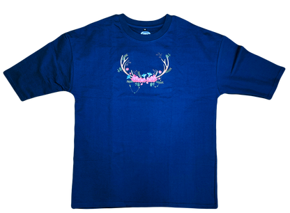 Blossom Antlers Floral Graphic Oversized T-Shirt | Arcsailer