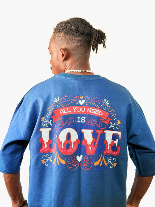 Love Print Oversized T-Shirt | Arcsailer