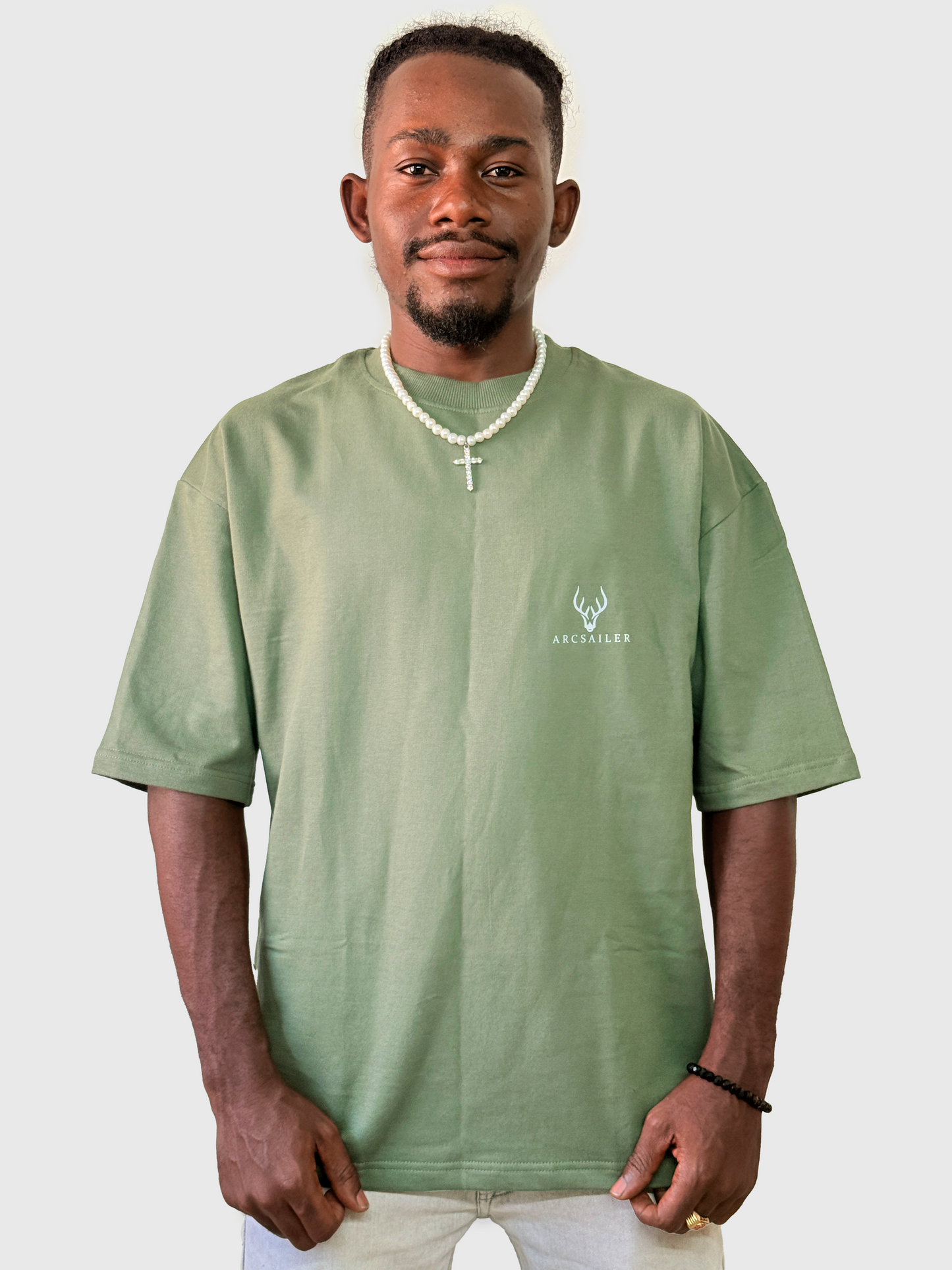 Arcsailer Crest Tee – Sage Green | Arcsailer