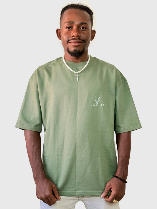 Arcsailer Crest Tee – Sage Green | Arcsailer