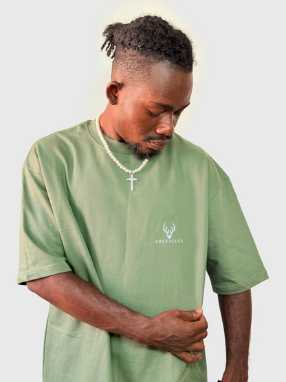 Arcsailer Crest Tee – Sage Green | Arcsailer